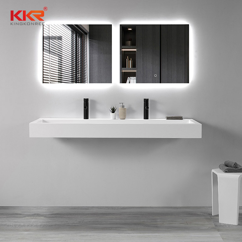 Künstliches Wandwaschtischbecken Weißes Waschbecken Handwaschbecken vom