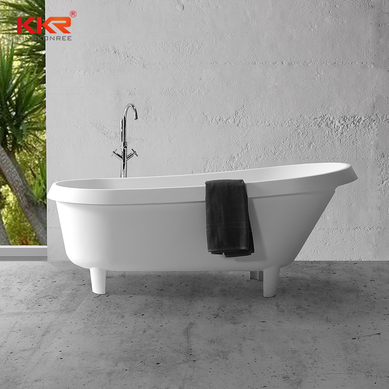 Weiße Solid Surface Retro Badewanne mit Klauenfuß vom chinesischen