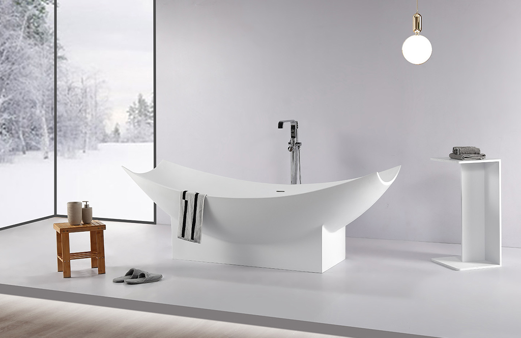 Kundenspezifische freistehende Badewanne Badezimmer Steinbadewanne vom